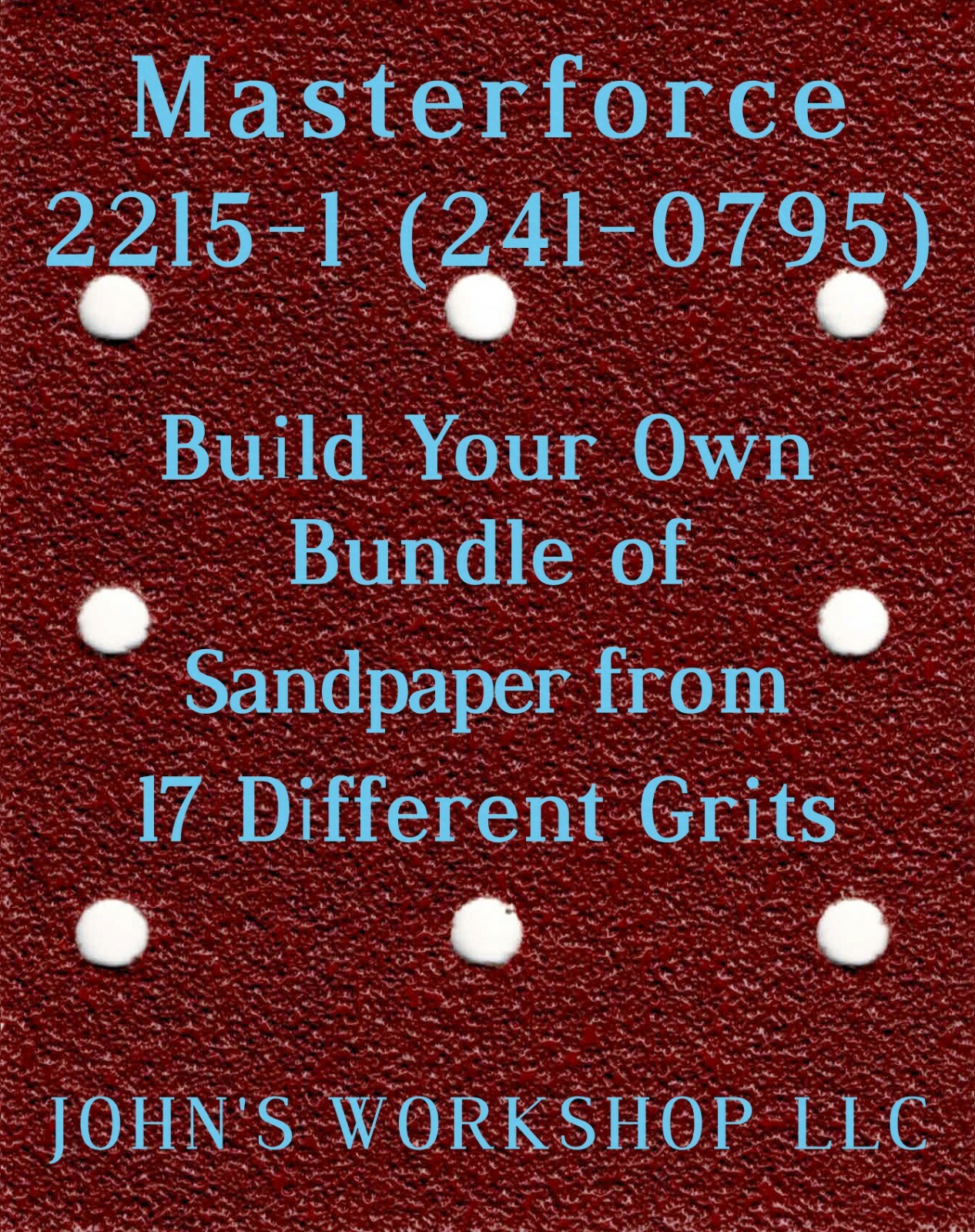 Build Your Own Bundle Masterforce 241-0795 1/4 Sheet No-Slip Sandpaper 17 Grits