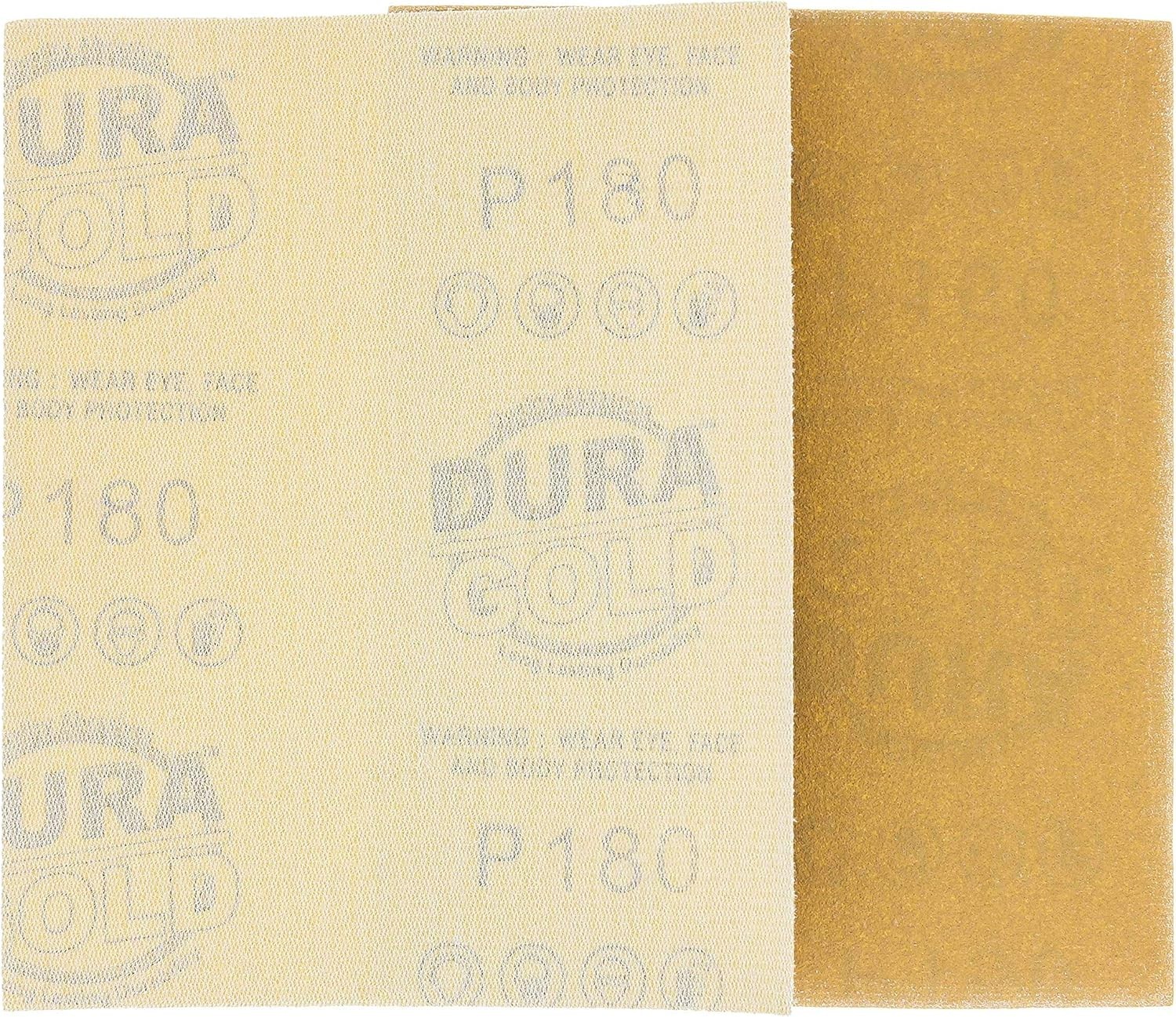 Durable 180 Grit Hook & Loop Sandpaper – 25 Sheets for Wood and Metal Finishing