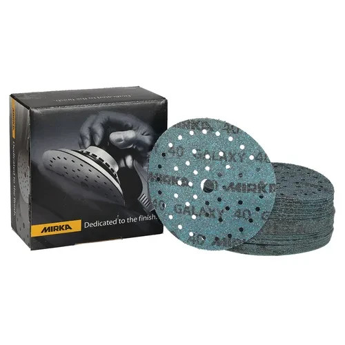 Mirka 6″ Galaxy Multifit Grip Discs Blue, FY-6MF (50/Box) (40-2000 Grit)