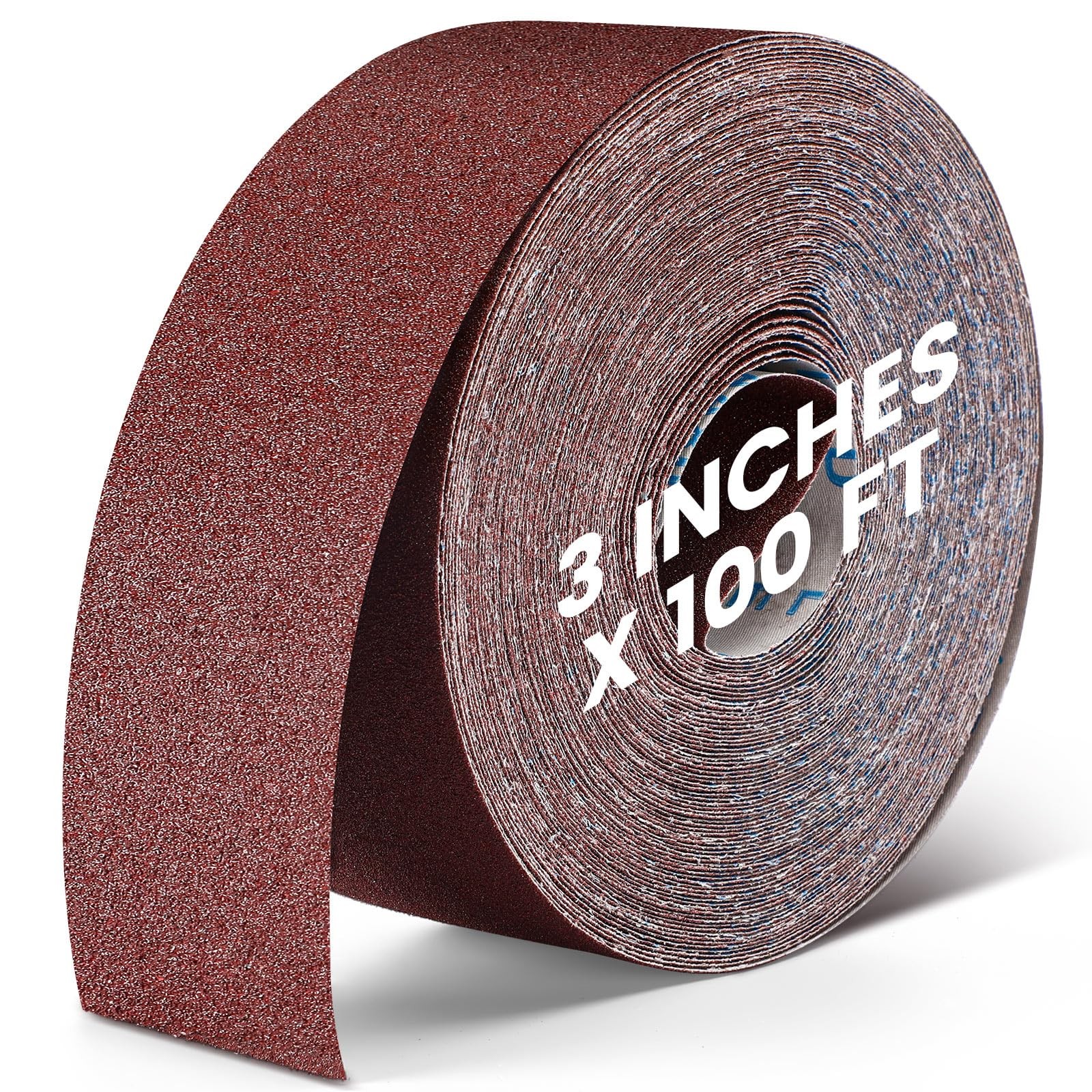60 Grit Abrasive Sandpaper Emery Cloth Roll 3×100 Ft Aluminum Oxide For Drum