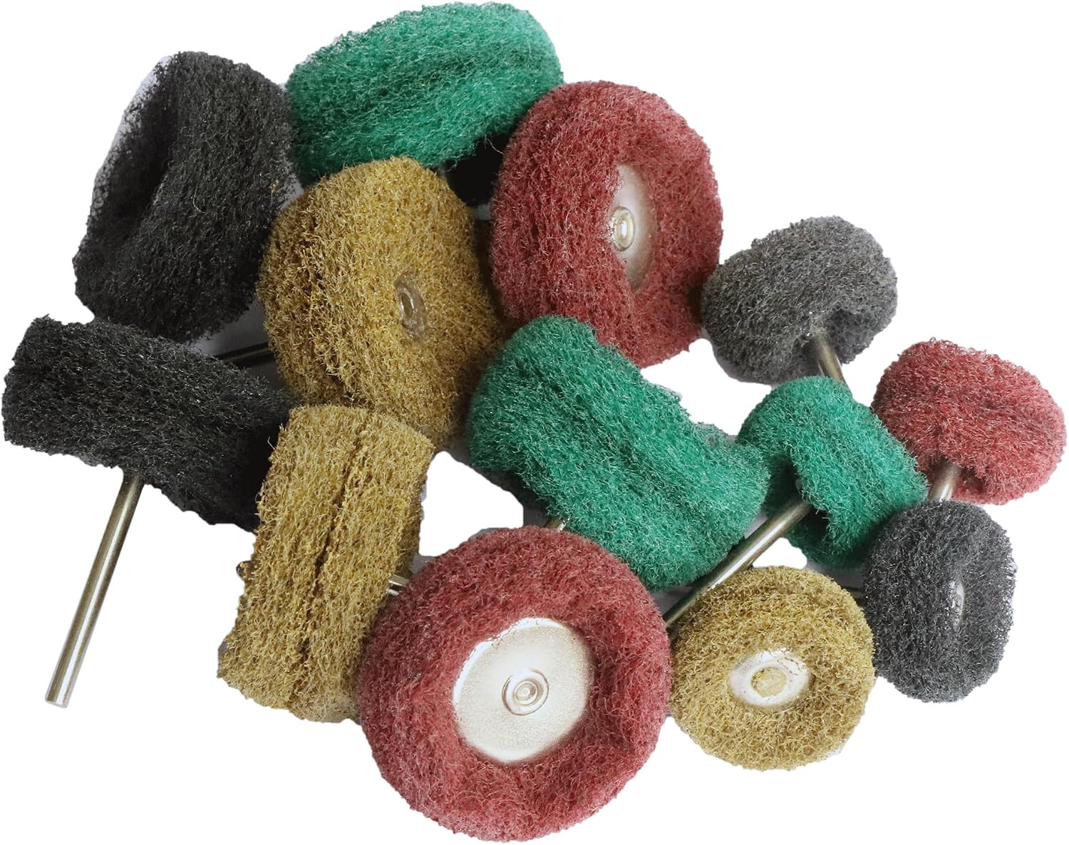 FPPO 58PCS Abrasive Buffing Polishing Wheel Set for Rotary Tools,Scouring Pad Mi