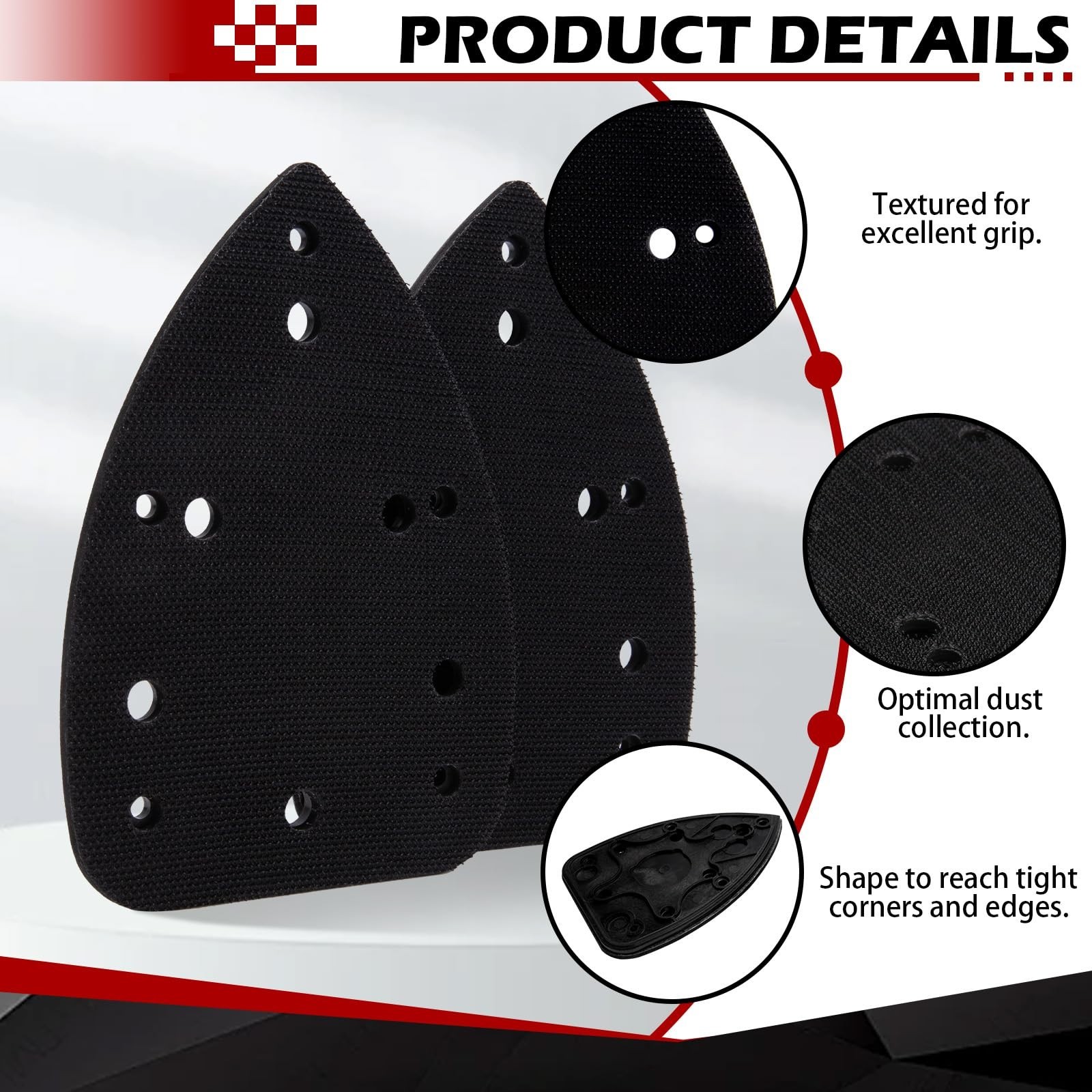 039065005001 4 Pack Replacement Sanding Pad for Ryobi Corner Cat Sander,…