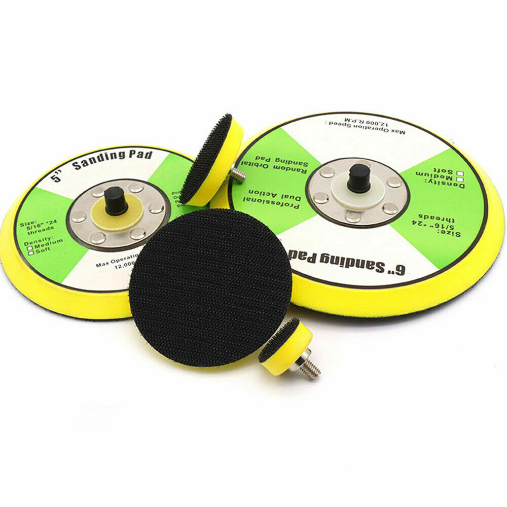 1” – 6” Hook and Loop Sanding Backing Pad M6 / 5/16”-24 DA Orbital Air Sander