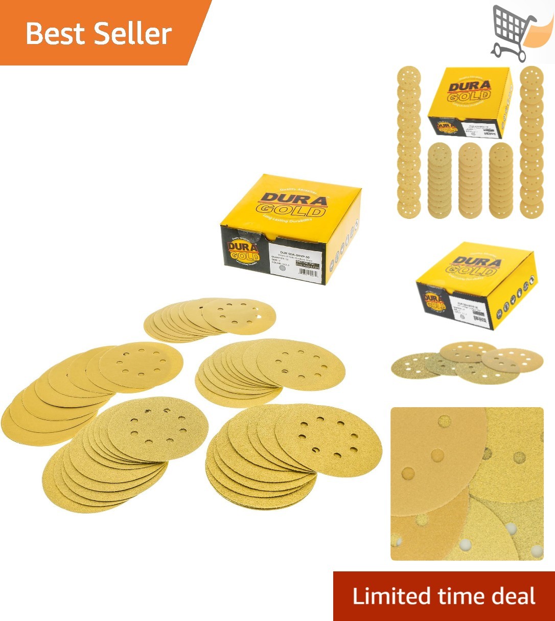 5 Inch Sanding Discs Variety Pack 50pk Aluminum Oxide Zirconia Auto Wood