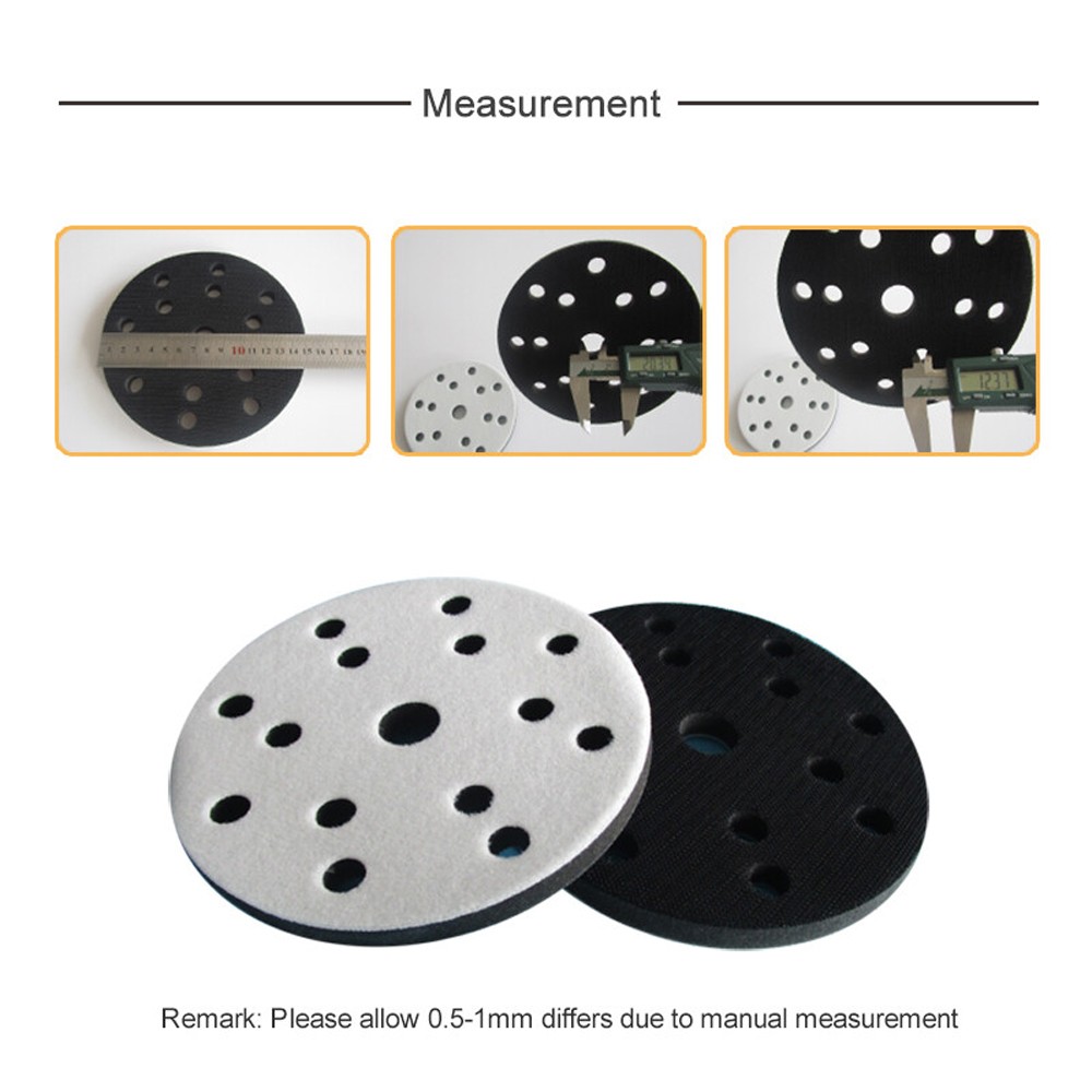 5x 150mm 15 Hole Hook Loop Soft Foam Interface Pad Backing Pad Sanding Polishing