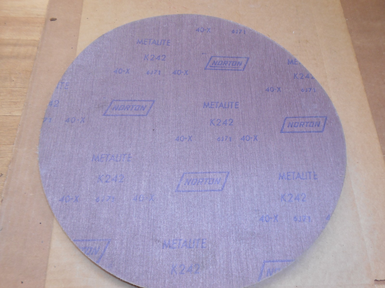 lot of 12 Norton 15″ cloth sanding disc metalite K242 40X