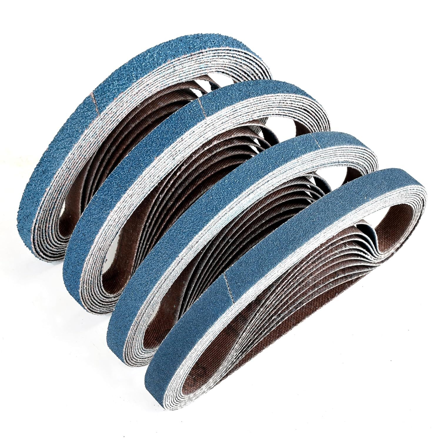 3/8 x 13 Inch Zirconia Sanding Belts, 40Pcs 10 Each of 40/60/80/120 Assorted Gri