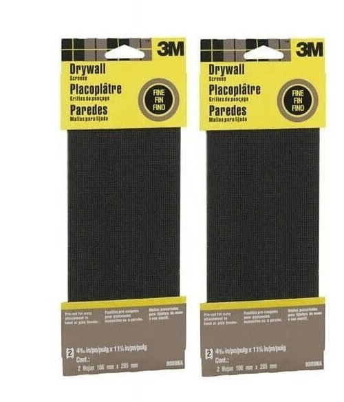 3M 4-3/16 In. x 11-1/4 In. Sanding Screen, Fine (2-Sheets) 9089NA 3M 2 Pack