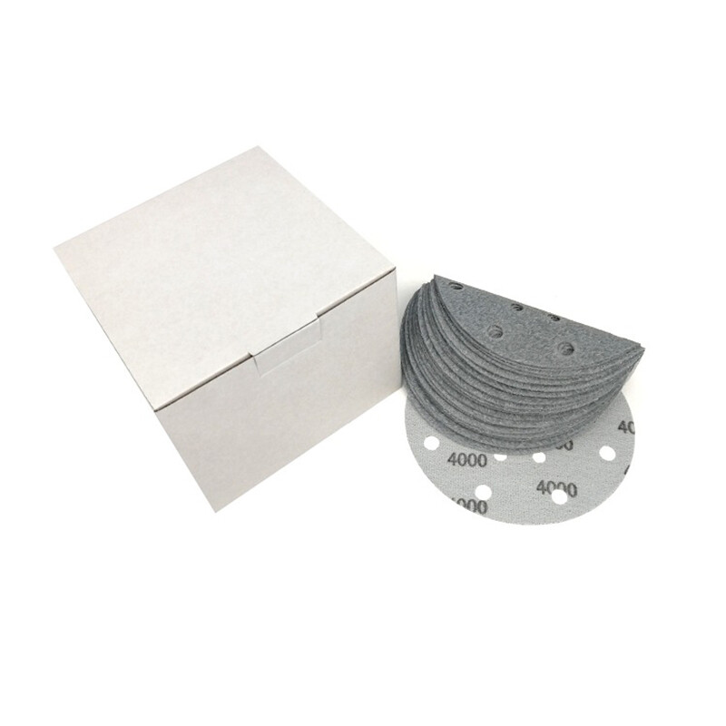 6″ 150mm 17Hole Wet&Dry Sanding Disc 600-5000Grit Sandpaper Film Hook&Loop Pads