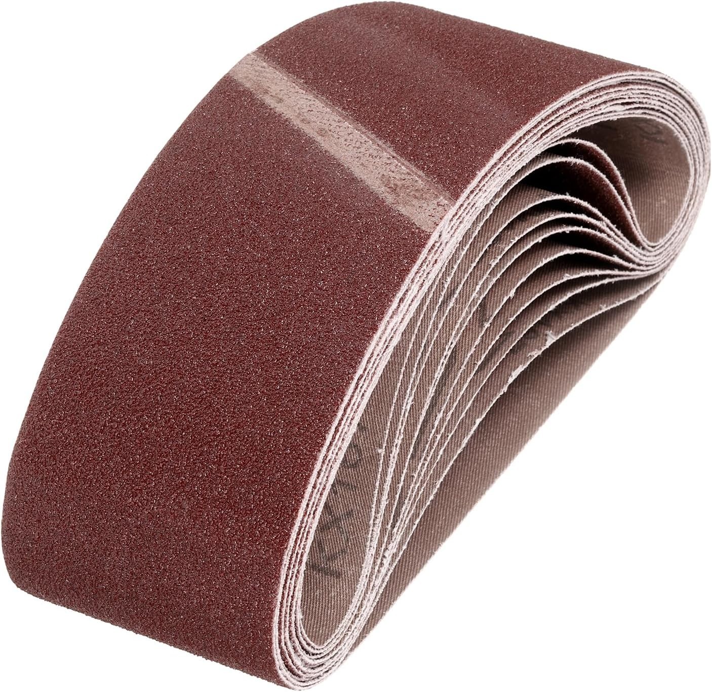 Durable Aluminum Oxide 4×21 Inch Sanding Belts – Ideal for Woodworking & Metal