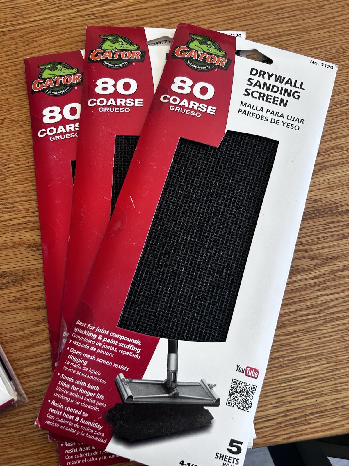 Gator Drywall Sanding Screen 3 Pack 5 Sheets Each