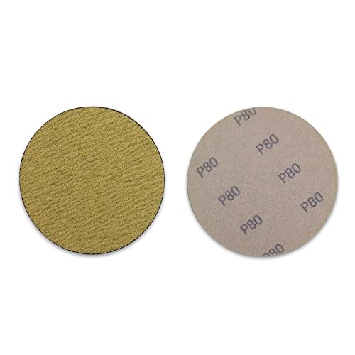 5″ Inch No Hole Hook and Loop Sanding Discs for Orbital DA Sanders – 100 Pack…