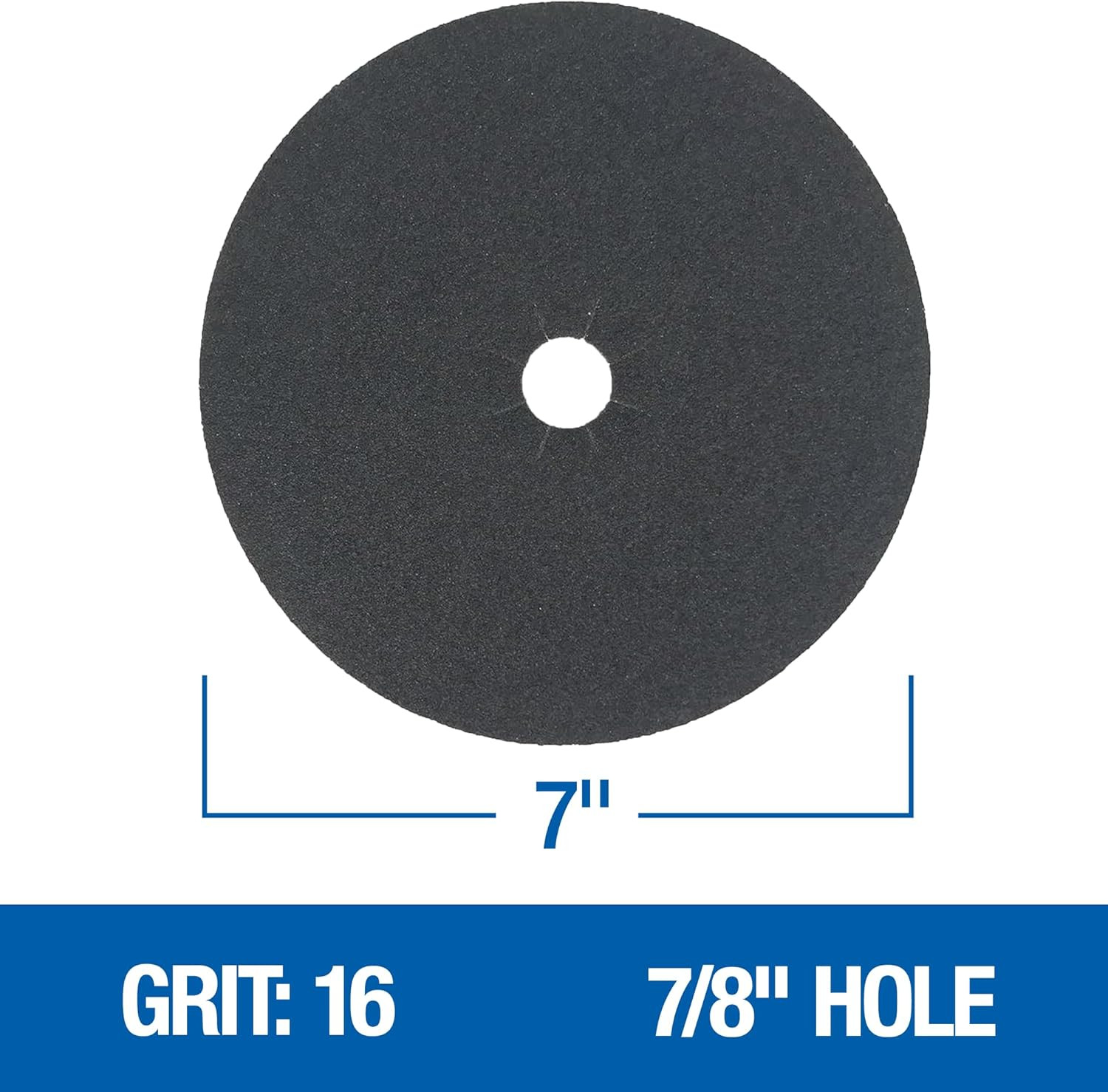 408016 Silicon Carbide Cloth Floor Sanding Edger Discs, 7″ x 7/8″ Hole, Grit 16X