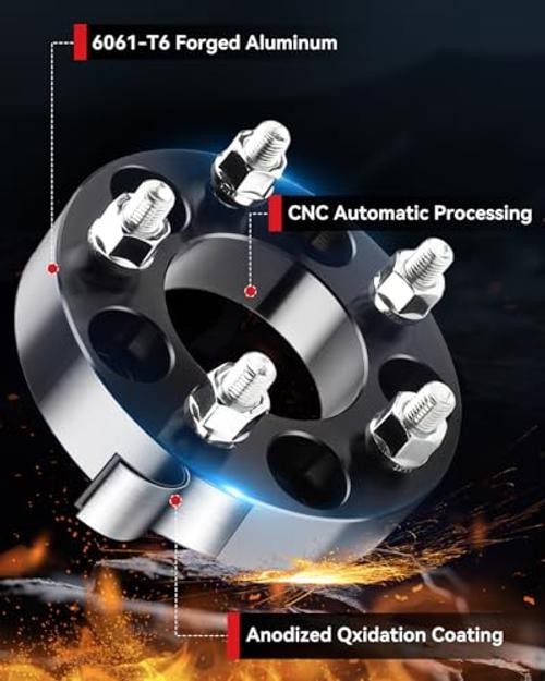 5×4.5 to 5×112 Wheel Adapters for A3 Wheels on RAV4 Vehicle, 1.25 inch
