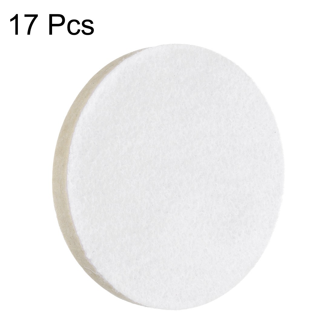3-Inch Wool Polishing Pad Hook and Loop Buffing Wheel 17Pcs