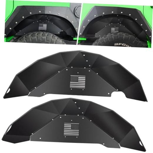 Rear Inner Fender Liners for Jeep Wrangler JK JKU 4WD 2007 JK – Rear (US Flag)