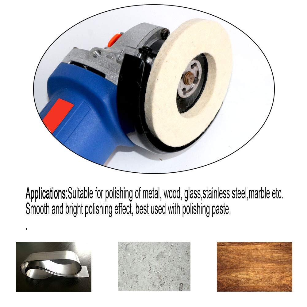 4.5″ x 7/8″ Inch Wool Felt Disc Polishing Buffing Wheel Pad (4.5 inch 7pcs)