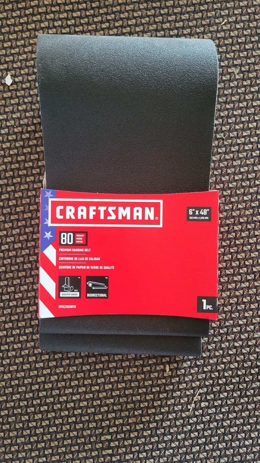 CRAFTSMAN 6 In x 48 In Z/O Belt 80 Grit 1pk Zirconia Alumina 80-Grit Belt Sandpa