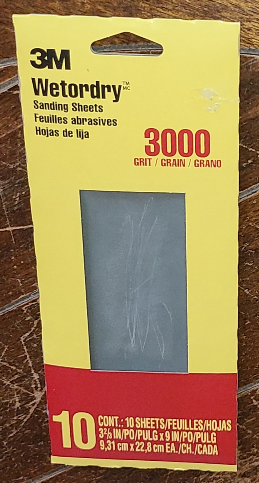 3M Wetordry 10ct Sanding Sheets *3000 Grit* 3-2/3″ x 9″ #5926-18-CC