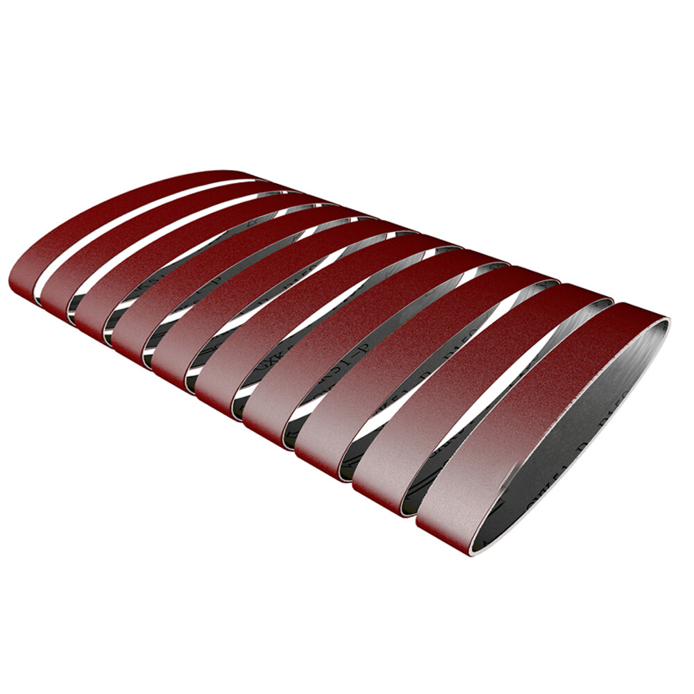 10pcs 0.6″ * 13″ Sanding Belts Set Grit Grinding and Polishing 60-1000# U9B5