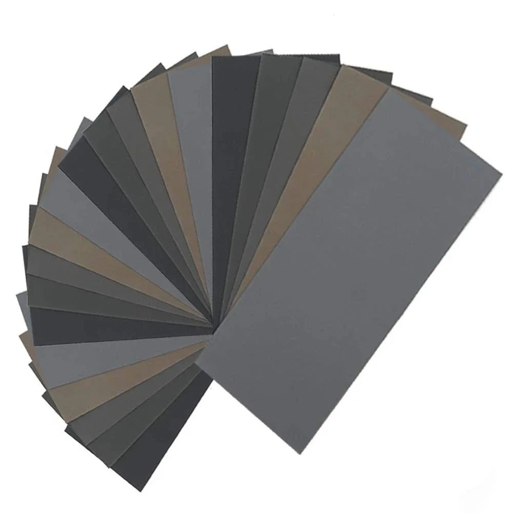Wet Dry Sandpaper Assorted Grit 1000-7000 Automotive Wood Metal Polishing 20pc