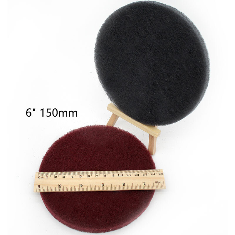 6 in 7in Scouring Pad Hook & Loop Abrasive Cleaning Pad P240 P400 P800 Polishing