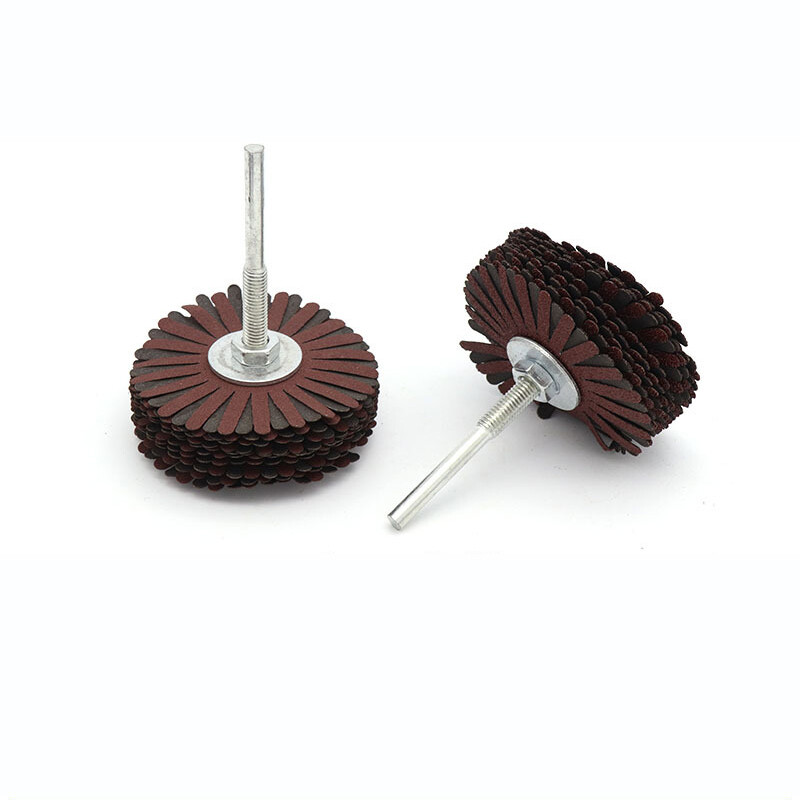80mm Abrasive Cloth Flap Wheel Sanding Disc With 6mm Shank Diameter 80-400 Grit