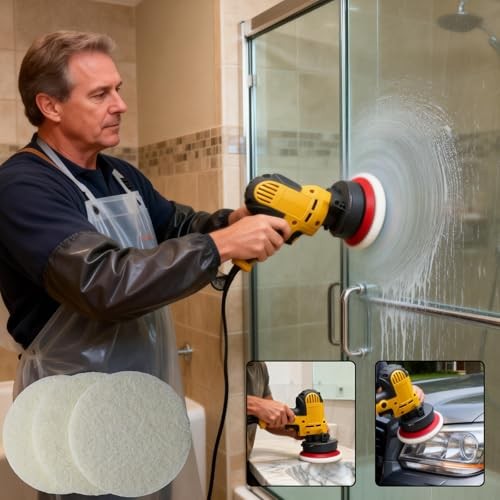 10 Pack 6 Inch Multipurpose White Scrubber Scouring Pads Flocking 2000 Grit