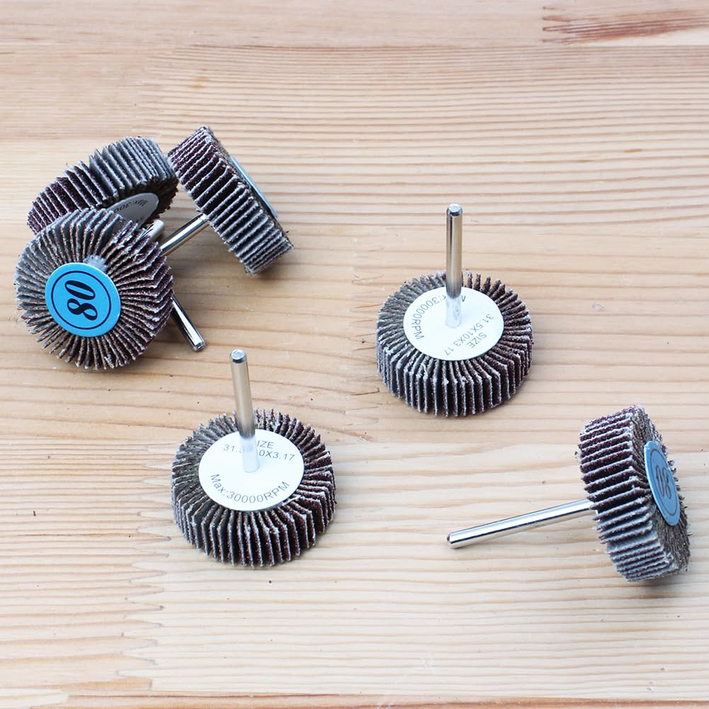 10PCS Flap Wheels 80 Grit Sander, Sanding Attachment for Drill | Abrasive Sandin