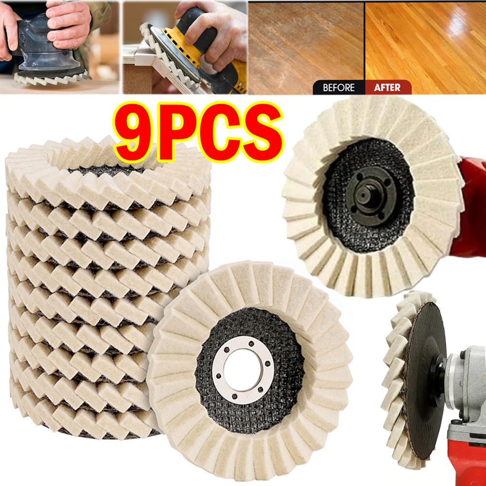 5″ Wool Felt Flap Disc Metal Working Polishing Buffing Wheel for Grinder