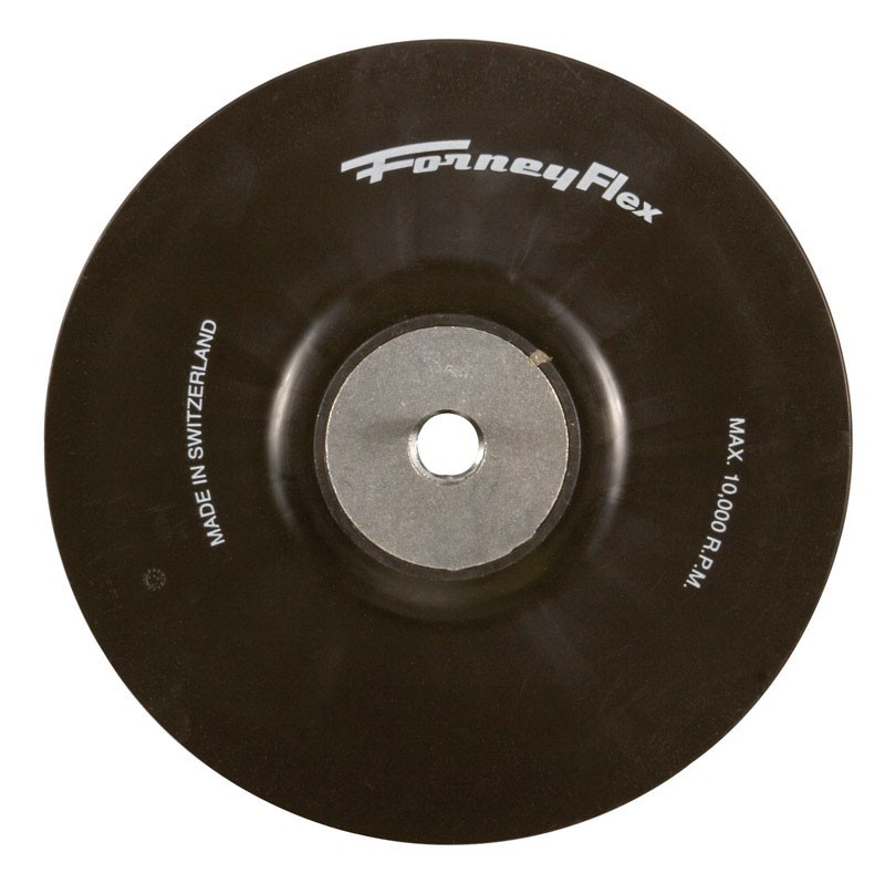 Forney 4-1/2 in. Rubber Backing Pad 5/8-11 10000 rpm