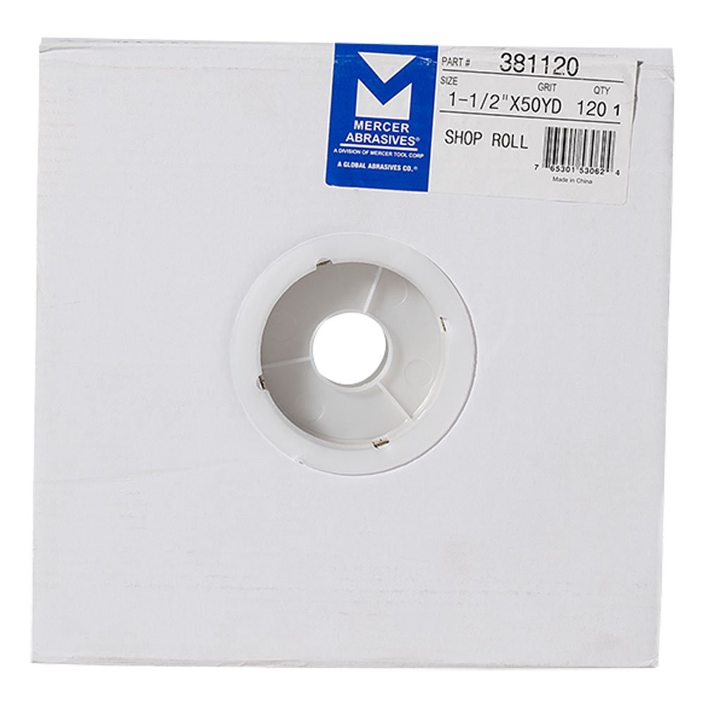 Mercer Industries 381120-1-1/2″ x 50 yards Shop 1-1/2″ x 50 yd, 120 Grit