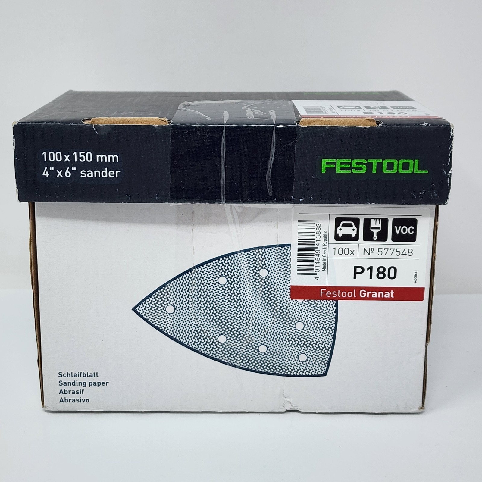 Festool Granat P180 100x150mm Sanding Sheets 577548 (100 Pack) Fits DTS400