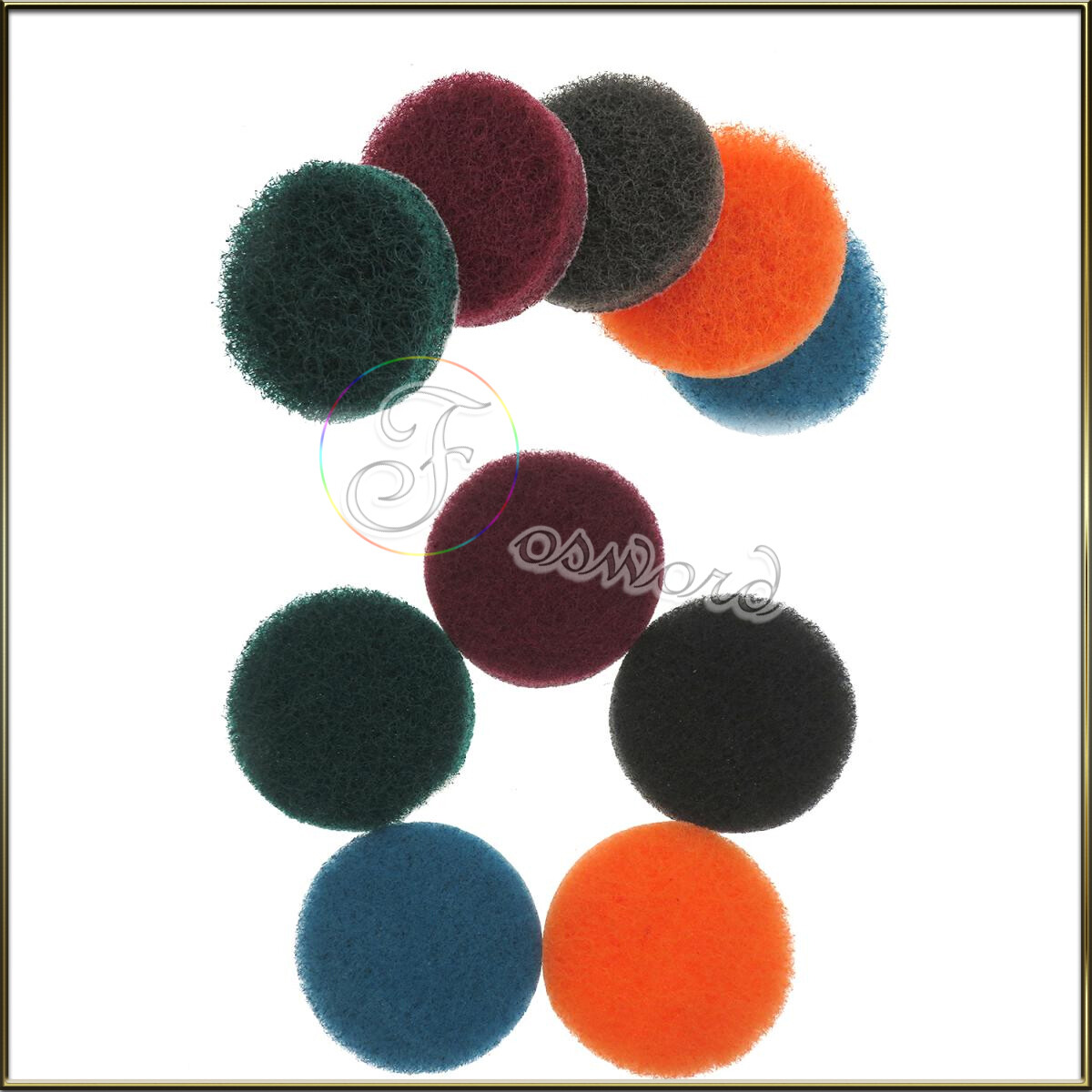 Scouring Pad Hook & Loop Sanding Abrasive Polishing Discs Pad 240#-3000# Grit