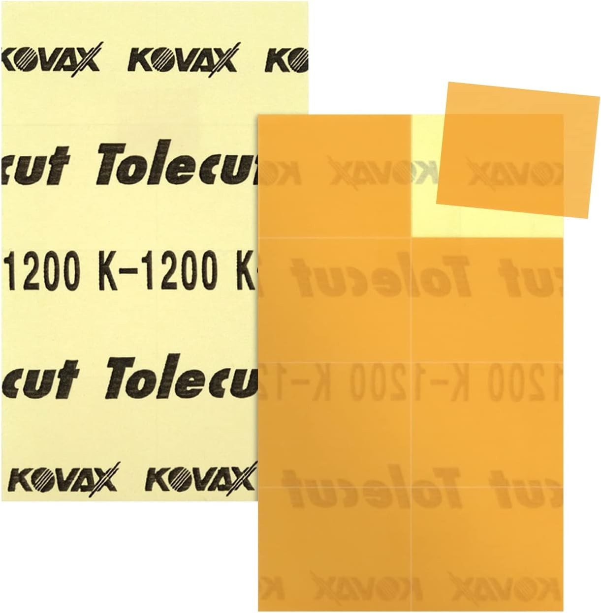 Tolecut PSA 8-Cut Block Sanding Sheets, Orange K-1200, 8-Cut, K-1200