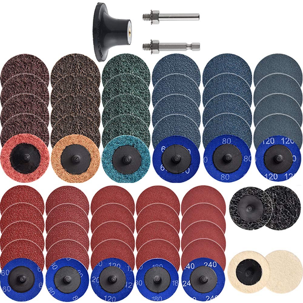60Pcs Sanding Discs Set, 2 inch Quick Change Sanding Discs with 1/4″ Holders,…