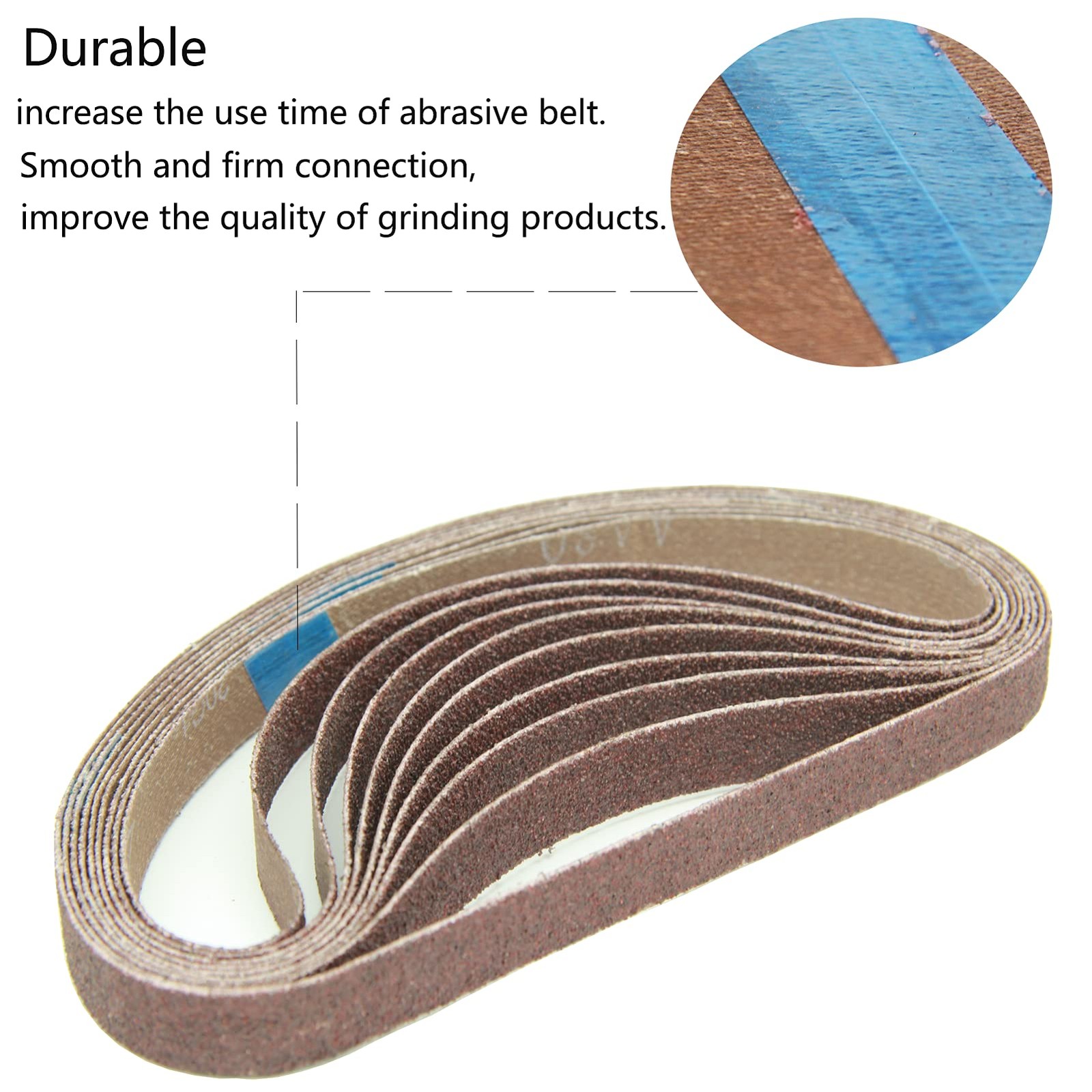 1/2 x 18 Inch Aluminum Oxide Sanding Belt, 30PCs Belt Set, 6 of Each…