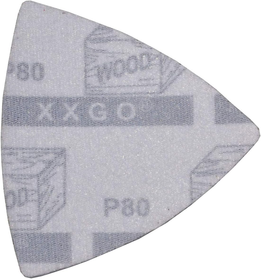 60 Pcs 80 Grits 3-1/8 Inch 80mm Triangle Oscillating Tool Sandpaper