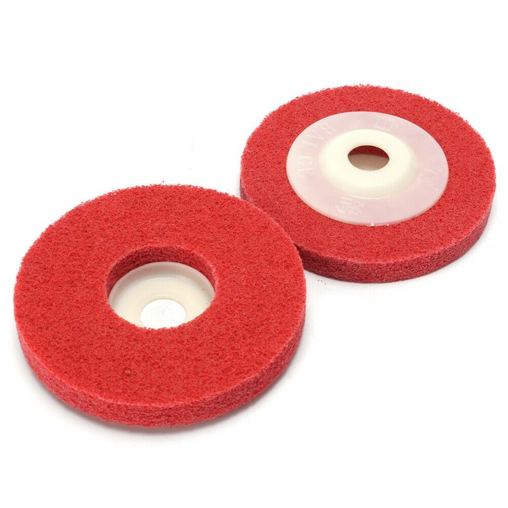 4Inch Red Nylon Fiber Polishing Wheel Flap Discs Abrasive Disc Metal Polishing
