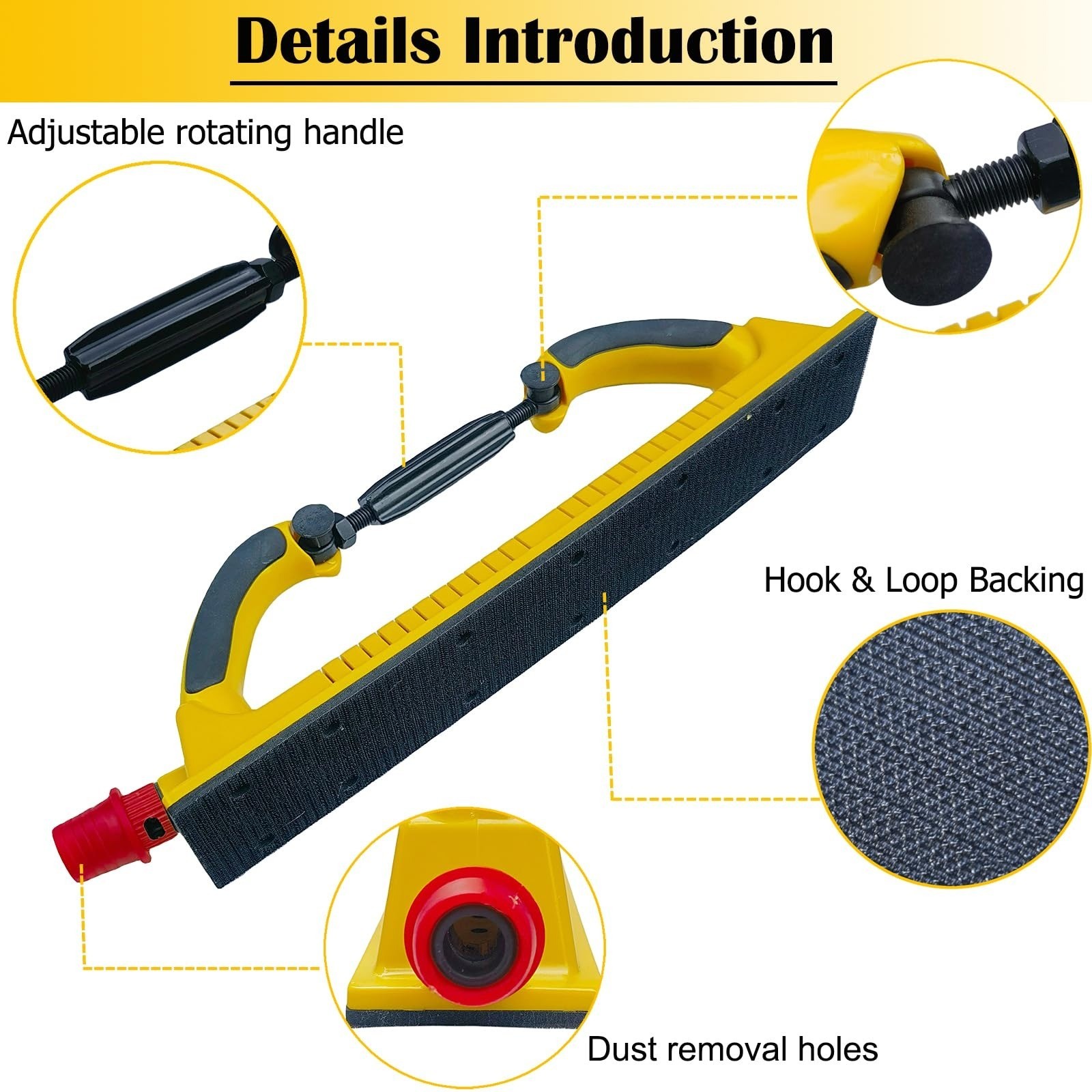 Toromp Adjustable Radius Hand Sanding Block with Dust Extraction