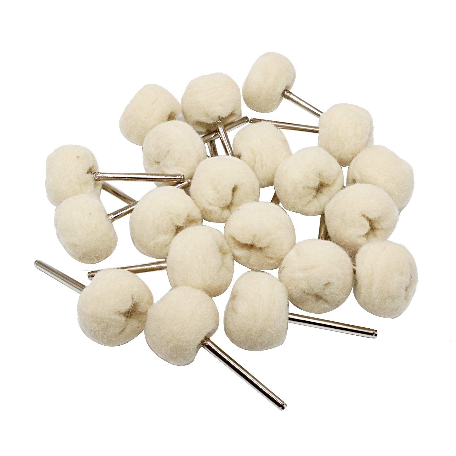 NIUPIKA Cotton Polishing Wheel Buff Buffing Wheels Soft Fine 3 millimeters