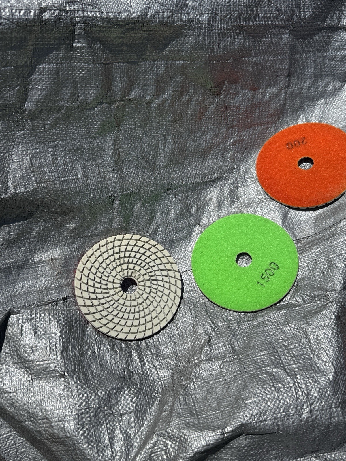 Hardin Wet Polisher/sander with 7pc 4in Diamond Polishing Pads 50-3000 Grit