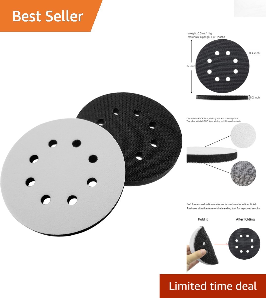 Quality Sponge Buffer Pads for Orbital Sanders – Quick Replacement & Longevity