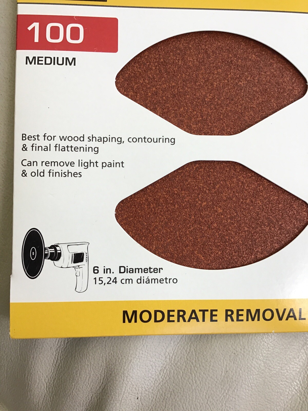 Lot Of 4 PKS Master Mechanic #160868 6” Stick-On 100 Grit Sanding Discs USA
