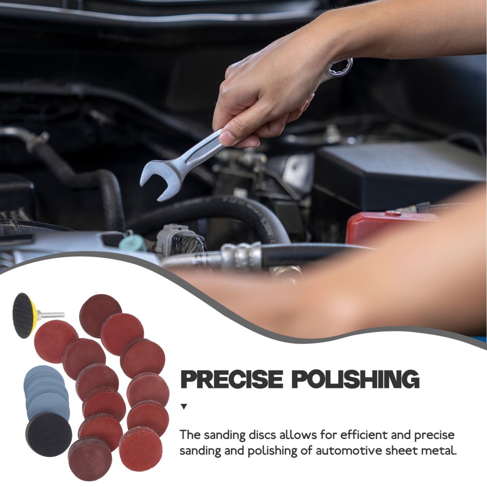 1 Set Drill Sanding Attachment with Durable Sandpaper Discs for Smooth Finishing