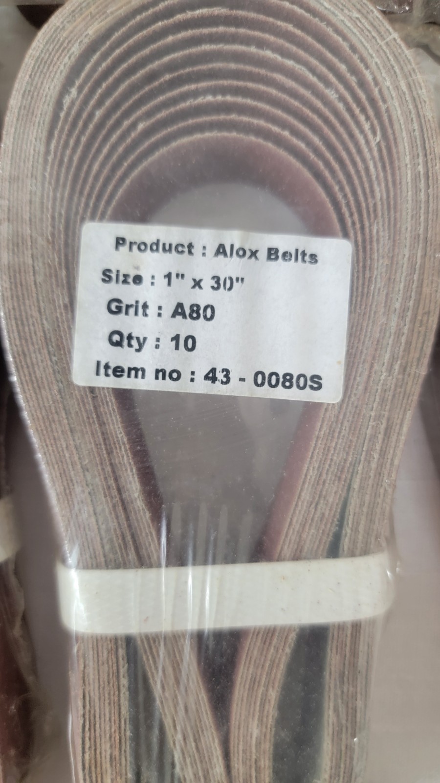 Lot of 60 Sanding Belts 1 x 30 A80 & A120 Alox NOS