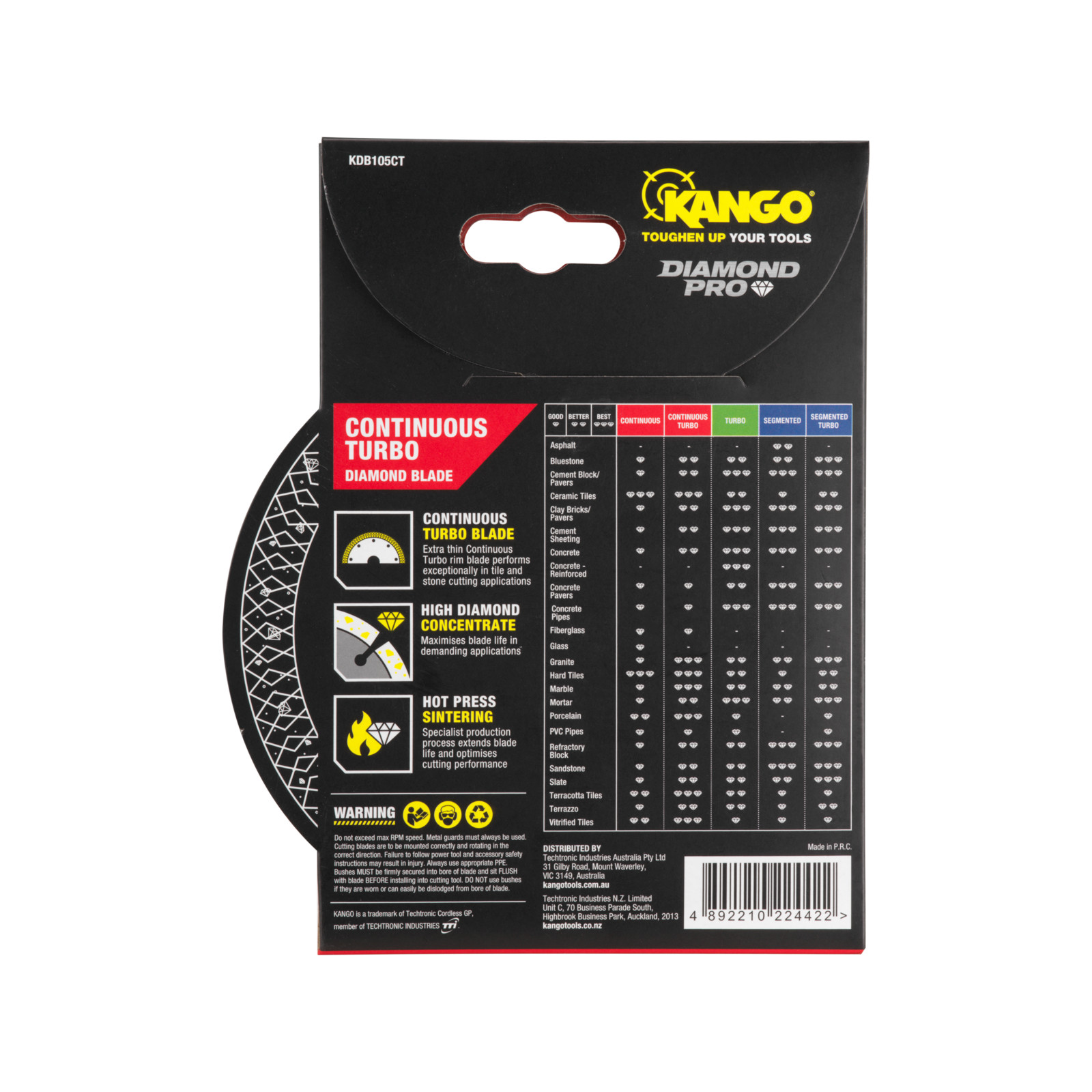 Kango 105mm Continuous Turbo Diamond Blade