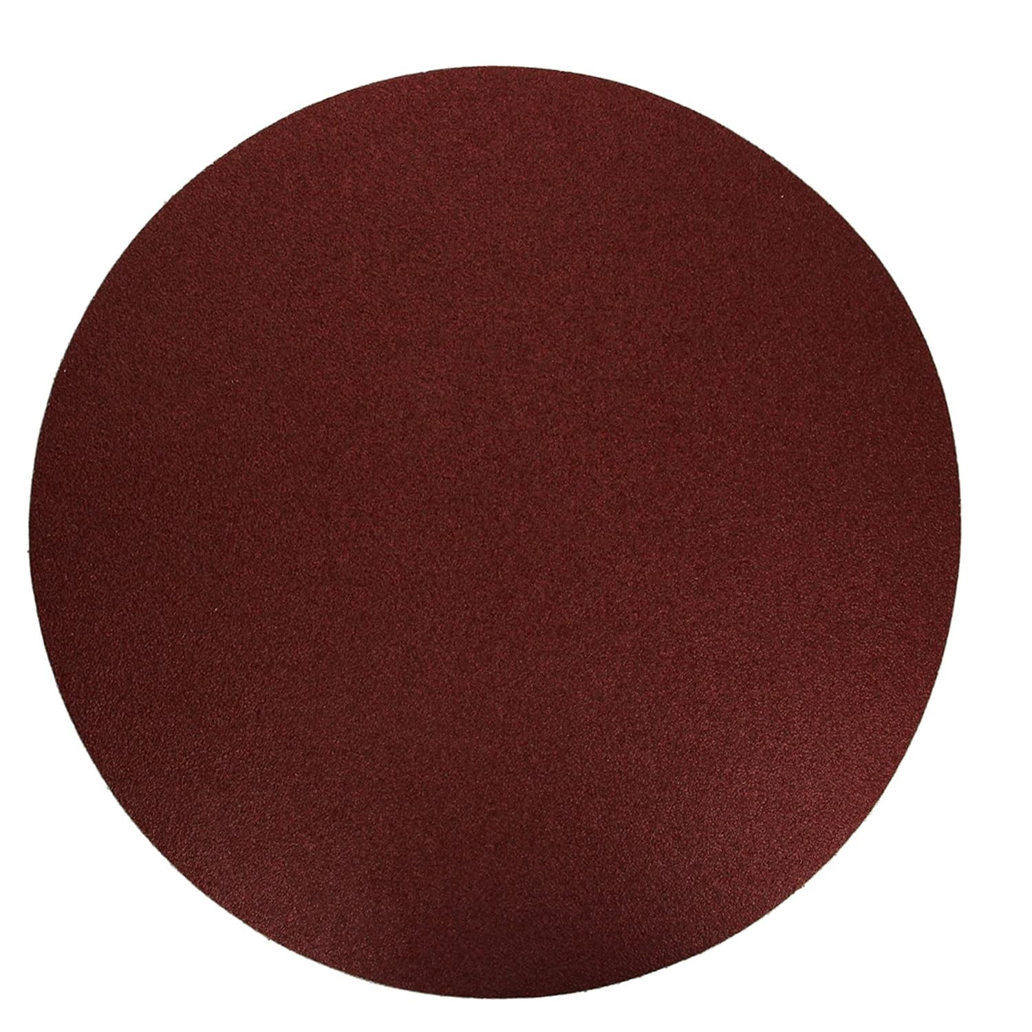 Efficient 12-Inch 100 Grit Sandpaper Discs with Self-Stick Adhesive – 5 Count