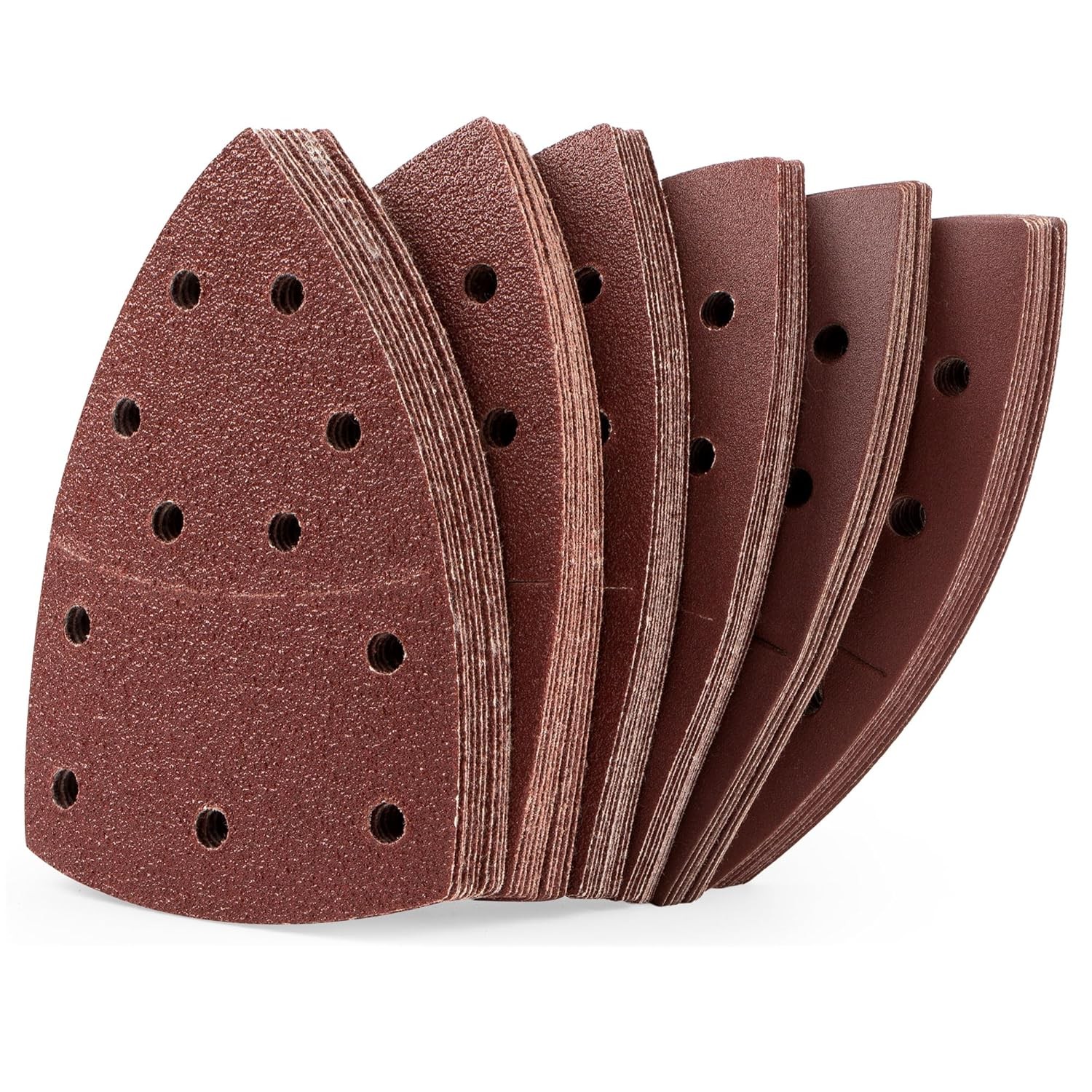 50PCS 105x152mm 11 Hole Mouse Sandpaper 80 Grit 4 x 6 in Hook Loop Detail Sander