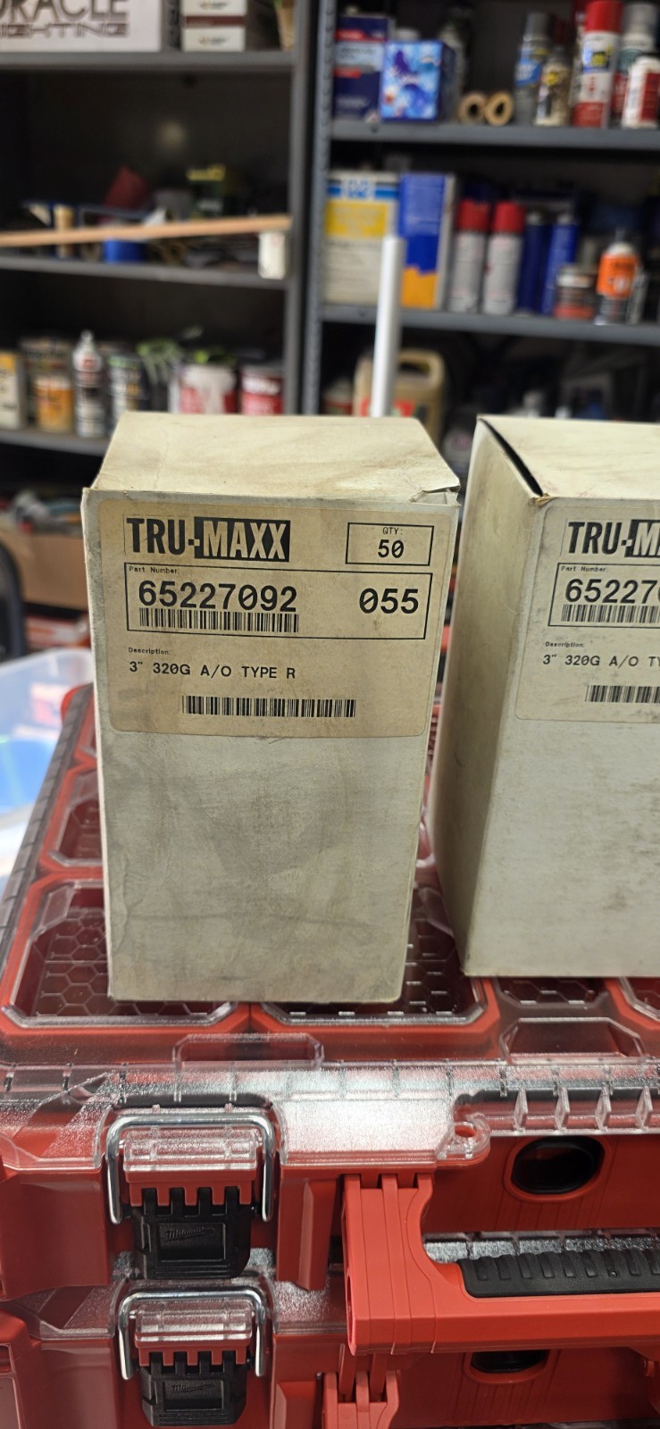 Sanding disk 320 grit 3 ” Type R Tru-max 65227092 50 pieces per box 100 total